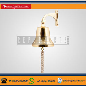 กระดิ่งแขวนประตูทองเหลืองคุณภาพสูง |   ของตกแต่งบ้านสไตล์ทะเล |   กระดิ่งเรือโบราณสำหรับตกแต่งทางเข้าโรงแรมและสำนักงาน - Product Image 2