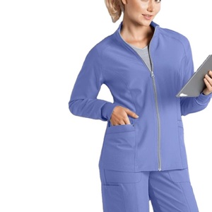 2021 New Design Stretchy Soft Fabric Short Sleeve Customized Logo Hospital <b>Scrub</b> Uniform <b>Sets</b> - Product Image 1