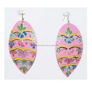2025 européen Paris boucles d'oreilles bijoux rond velours robe de noël boucles d'oreilles robe blanche laiton perlé coloré boucles d'oreilles bijoux - Product Image 4