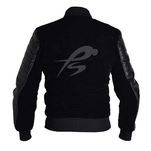 Veste universitaire en laine PIHA SPORTS 2026 pour homme, veste de baseball imperméable et écologique avec manches en cuir véritable pour l'hiver – Vente en gros - Product Image 2