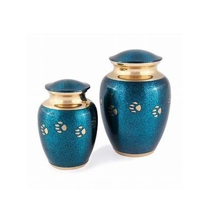 Urna para cenizas de mascotas Urnas con estampado de pata para animales Tamaño de metal Personalizado Precio al por mayor Suministros funerarios Urna Cremación para animales - Product Image 3