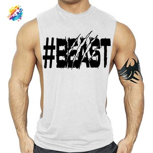 Débardeur de sport pour homme en coton 100% respirant et écologique, idéal pour la musculation et l'entraînement, extensible et professionnel - Product Image 4