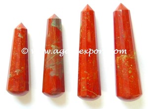 Gema de jaspe rojo, 16 varitas de masaje facetadas - Product Image 3