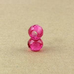Perles de tourmaline rose hydro facettées en forme de rondelle, faites à la main, avec un grand trou, certifiées par un tiers, Coszcalt EXPORTS - Product Image 6