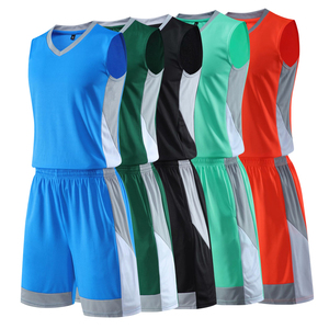 Ensemble de maillot de basket-ball personnalisé brodé en polyester/coton avec numéro 23, logo 3D, col en V, sans manches, vêtements de sport - Product Image 6