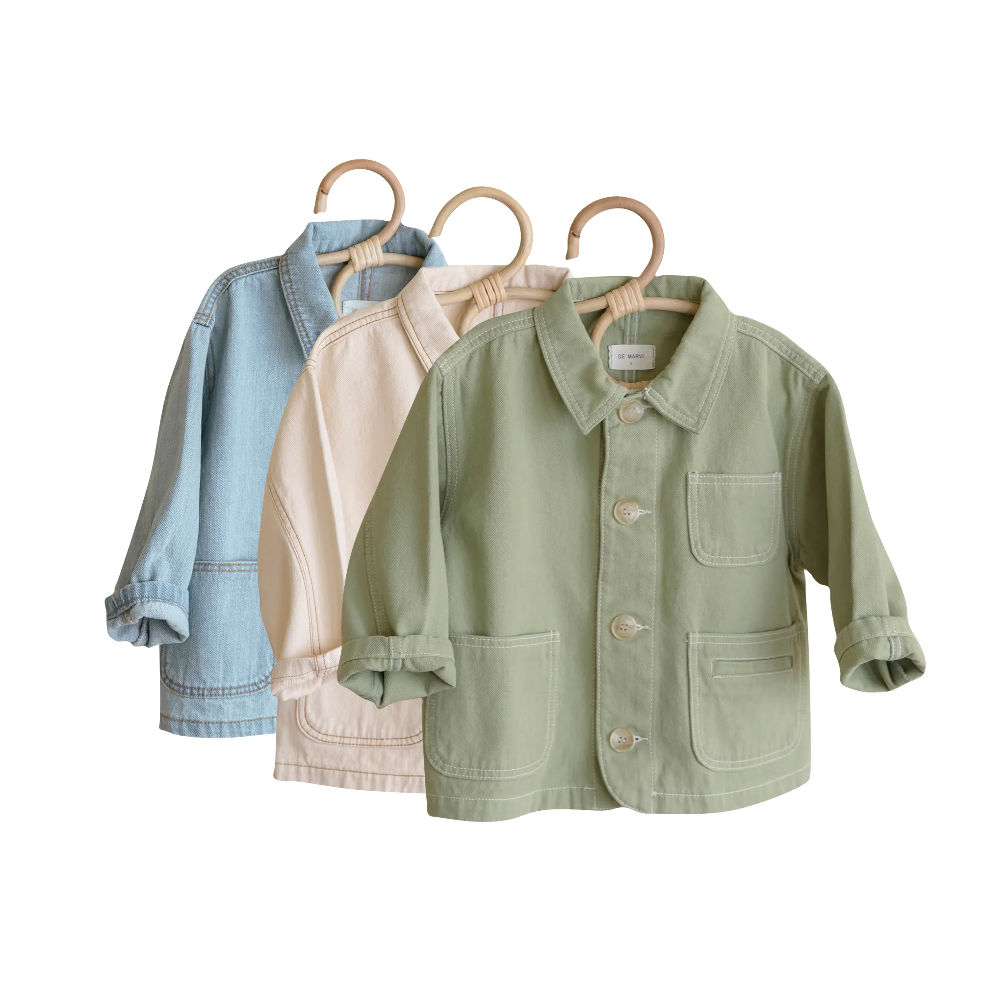 DE MARVI Kids Toddler Cotton Denim Jacket Spring Outwear Boys Girls Jackets Blazers Korean Manufacturer MADE IN KOREA