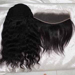 Perruque indienne brute transparente de haute qualité 100% avec fermeture nouée à la main de taille 13x4 13x6 de Style vague profonde lâche pour les femmes - Product Image 4