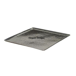 Plateau de service moderne en aluminium fabriqué à la main Plateau en métal écologique de luxe de designer de meilleure qualité - Product Image 2