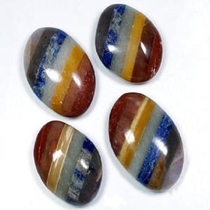 Pierre précieuse naturelle polie à sept chakras, prix d'usine, cristaux de guérison, pierre de palme, Agate, pierre de palme; Grossiste - Product Image 5