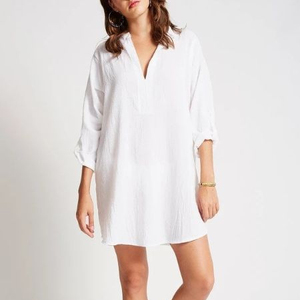 แฟชั่นฤดูใบไม้ผลิปี 2024 ของผู้หญิงเวอร์ชั่นเกาหลีของเดรสยาวผ้าชีฟองแขนยาวลายดอกไม้พร้อมเสื้อแขนสั้นปกติ - Product Image 1