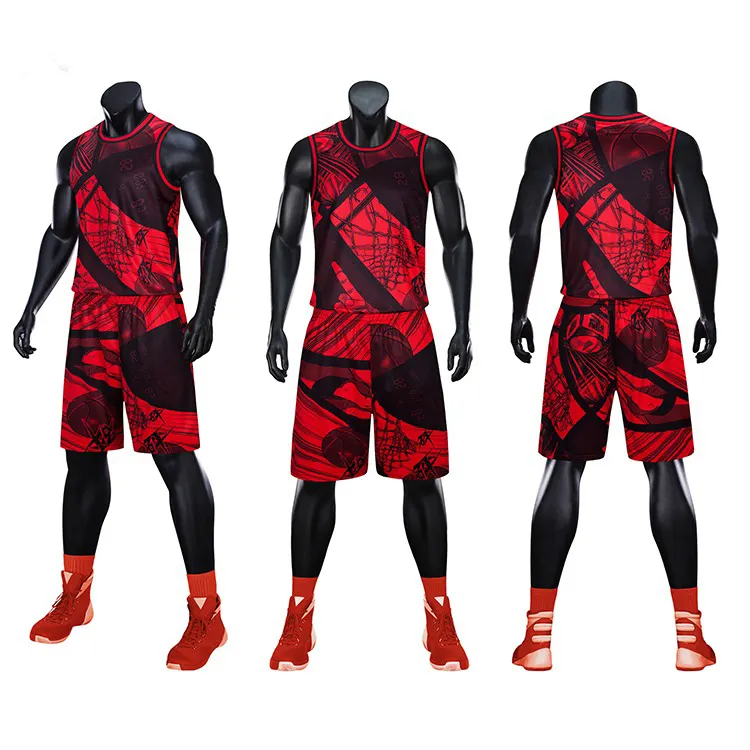 Individuelles einzigartiges Design hochwertige Basketballuniform Herren schnell trocknend Großhandel Sportbekleidung Basketballuniform