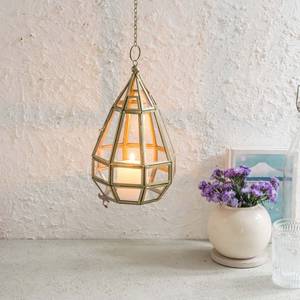 Drop Hanging Lantern Candle <b>Holder</b>, <b>Tealight</b> <b>Holder</b>, Brass - Product Image 1