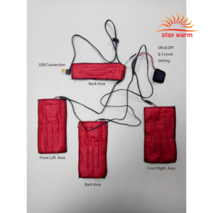 Módulos y almohadillas calefactoras de fibra de carbono personalizables, lavables, inteligentes, con alimentación USB de 5V para ropa, chaquetas y abrigos con calefacción. - Product Image 4