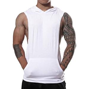 Latest fitness custom stringer hoodie tank tops muscle,tank top men plain screen printed gym vest for men - Product Image 6