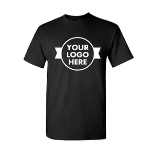 Camiseta 100% de algodón para hombre, camisa de media manga con logotipo impreso personalizado de empresa o club