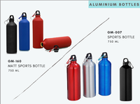 Bouteille d'eau mousqueton en aluminium personnalisée en gros bouteille d'eau vague moderne bouteille d'eau isolée sous vide bouteille d'eau étanche