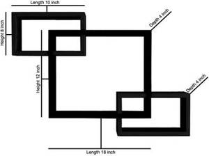 ผนังตกแต่ง Intersecting ลอยชั้นวาง MDF ผนังชั้นจำนวน3ชั้นสีขาว - Product Image 6