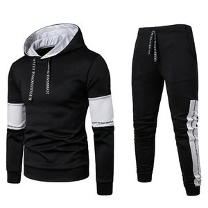 Chándal sudaderas cálido traje de pista para los hombres de color amarillo de chándal de invierno trajes para hombres Logotipo de bordado - Product Image 4