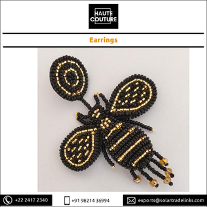Top plus vendu tenue de soirée décontractée marque personnalisée brodée à la main abeilles perlées boucles d'oreilles pour femmes - Product Image 5