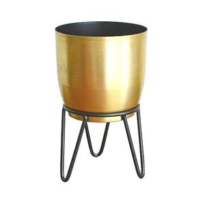 Vaisselle plaquée or Jardinières brillantes polies décoration de chambre d'hôtel de luxe Mini jardinière en métal jardinière de fleurs Home Restaurant - Product Image 5