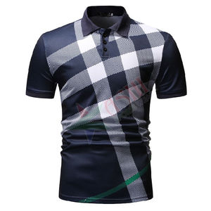 Top venta verano moda hombres media manga algodón Golf para Polos de talla grande transpirable personalizable camisetas en blanco - Product Image 1