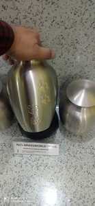 Urna para mascotas de estilo americano de latón de alta calidad, nuevo estilo, suministros funerarios de plata, Brassworld India - Product Image 3