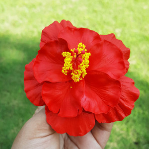 Meilleure vente Fleur artificielle en mousse d'hibiscus faite à la main de haute qualité avec tatouage spécial et motif de couleur (paquet de 100 pièces) - Product Image 4