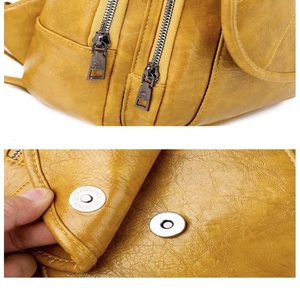 2020 new fashion college school girls pure leather <b>backpack</b> high quality - Product Image 3