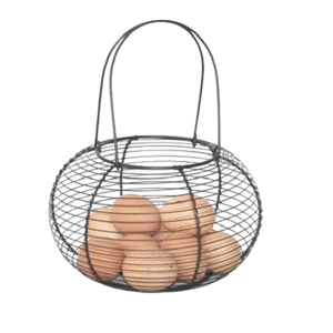 Cestas de huevos de diseño único en hierro Color negro Tamaño y forma personalizados Estante de huevos para accesorios de cocina - Product Image 4