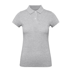 Camiseta de manga corta con cuello Polo de algodón 100% para mujer más vendida, traje informal de punto gris sólido de alta calidad, exportación directa - Product Image 1