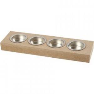 Candelabro de madera natural de 5 agujeros, soporte de madera de alta calidad para fiesta de boda, pieza larga, 100% - Product Image 5