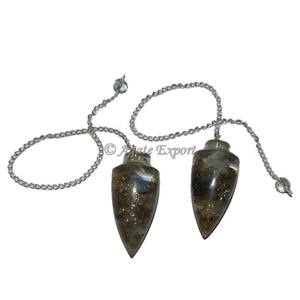 Pendules d'avion en Labradorite Orgone pour la protection EMF - Product Image 1