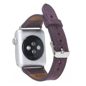 Correa de reloj clásica de Estilo Vintage Premium logotipo personalizado OEM cuero genuino suave acero inoxidable para Apple Watch para Samsung - Product Image 2