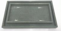 Plateau de service DAPHOCO Modèle 039 pour café, gris clair, anthracite, taupe, 0,3x0,15x0,035, en faux cuir shagreen, pour restaurant, fabriqué au Vietnam