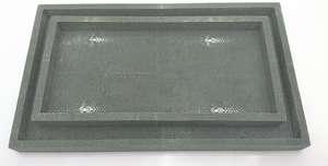 ที่ให้บริการกาแฟสีเทาอ่อนถ่าน Taupe สี0.3X0.15X0.035ร้านอาหาร Faux Shagreen ถาดโต๊ะเครื่องแป้ง - Product Image 4