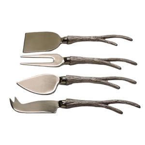 Ensemble de couteaux à fromage en acier inoxydable de haute qualité avec laiton plaqué pour la vente en gros en vrac Nouvelles idées de produits 2025 Gadgets de cuisine - Product Image 1