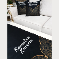 Housse de coussin tissée islamique musulmane en coton, antidérapante, lavable, cadeau pour le Ramadan et l'Aïd, décoration pour la chambre, la cuisine, la salle de bain, la maison