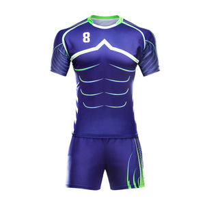 Uniforme de Rugby personalizado para adultos y jóvenes, Jersey de talla grande, sublimación en blanco y pantalones cortos, Kits de Rugby a granel, buena calidad, venta al por mayor, nuevo aspecto - Product Image 2