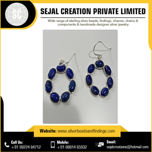 Approvisionnement en vrac 925 Sterling Sliver Gemstone Boucle d'oreille Inde Vente en gros - Product Image 5