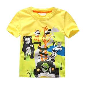 Alta calidad 100% algodón cuello redondo manga corta Camiseta bebés precio al por mayor exportación orientada personalizado impreso liso diseñado - Product Image 3