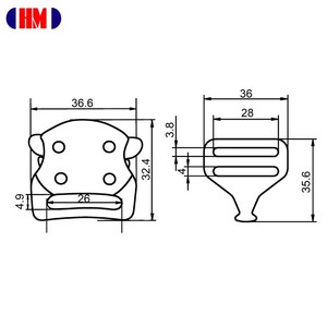 A825-25 de aluminio de liberación rápida pequeña hebilla - Product Image 3