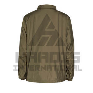 แจ็กเก็ตโค้ชของผู้ชายเสื้อโค้ชสีล้วนสำหรับฤดูใบไม้ผลิออกแบบโลโก้ได้ตามต้องการ - Product Image 3