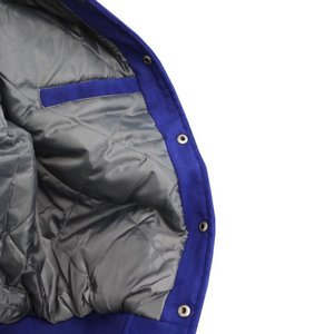 Blouson en cuir homme, avec broderie et Logo personnalisé en laine,, printemps - Product Image 4