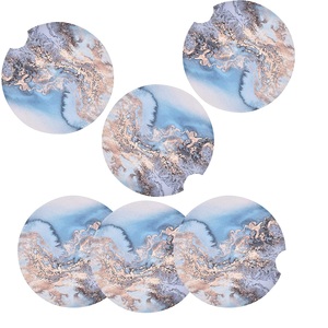 Kitchen Catering Accessories Hot Selling Decorative Marble Coaster <b>Set</b> <b>Of</b> <b>6</b> Coffee Cocktail Beer <b>Mug</b> Cup Coaster - Product Image 1