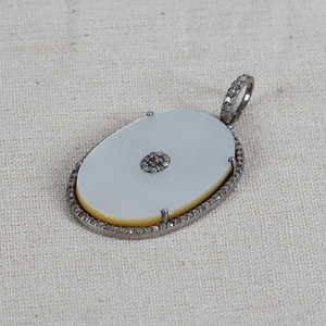 925เงินสเตอร์ลิงแท้กุหลาบแม่ของพลอยมุก2020การออกแบบล่าสุดปูจี้เพชร - Product Image 3