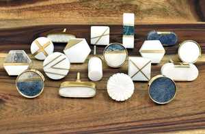 ลูกบิดประตูทองเหลืองทรงวงรีทำด้วยมือสไตล์อินเดียสวยงามสำหรับห้องนอนห้องนั่งเล่นห้องครัวห้องน้ำลิ้นชักตู้เสื้อผ้า - Product Image 2