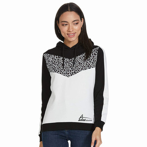 Sudadera con capucha de bloque a la moda para mujer, jersey con cordón para chicas, Sudadera con capucha de manga regular - Product Image 1