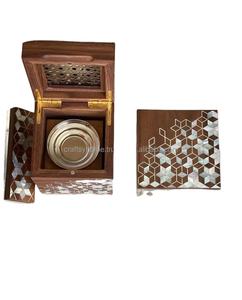 Ensemble de plateau artisanal nacre des perles, artisanat, brûleur Bakhoor pour la maison, boîte de rangement arabe, encensoir Ramadan Eid, cadeau - Product Image 1