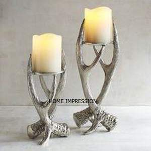 Portavelas de Metal Fundido de Aluminio Ecológico Hecho a Mano de Lujo Antler, Color Personalizado para Decoración Navideña del Hogar, Venta en India - Product Image 6