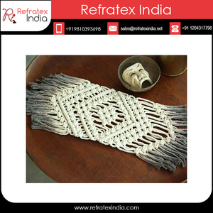 Camino de mesa de macramé, proveedor indio - Product Image 5